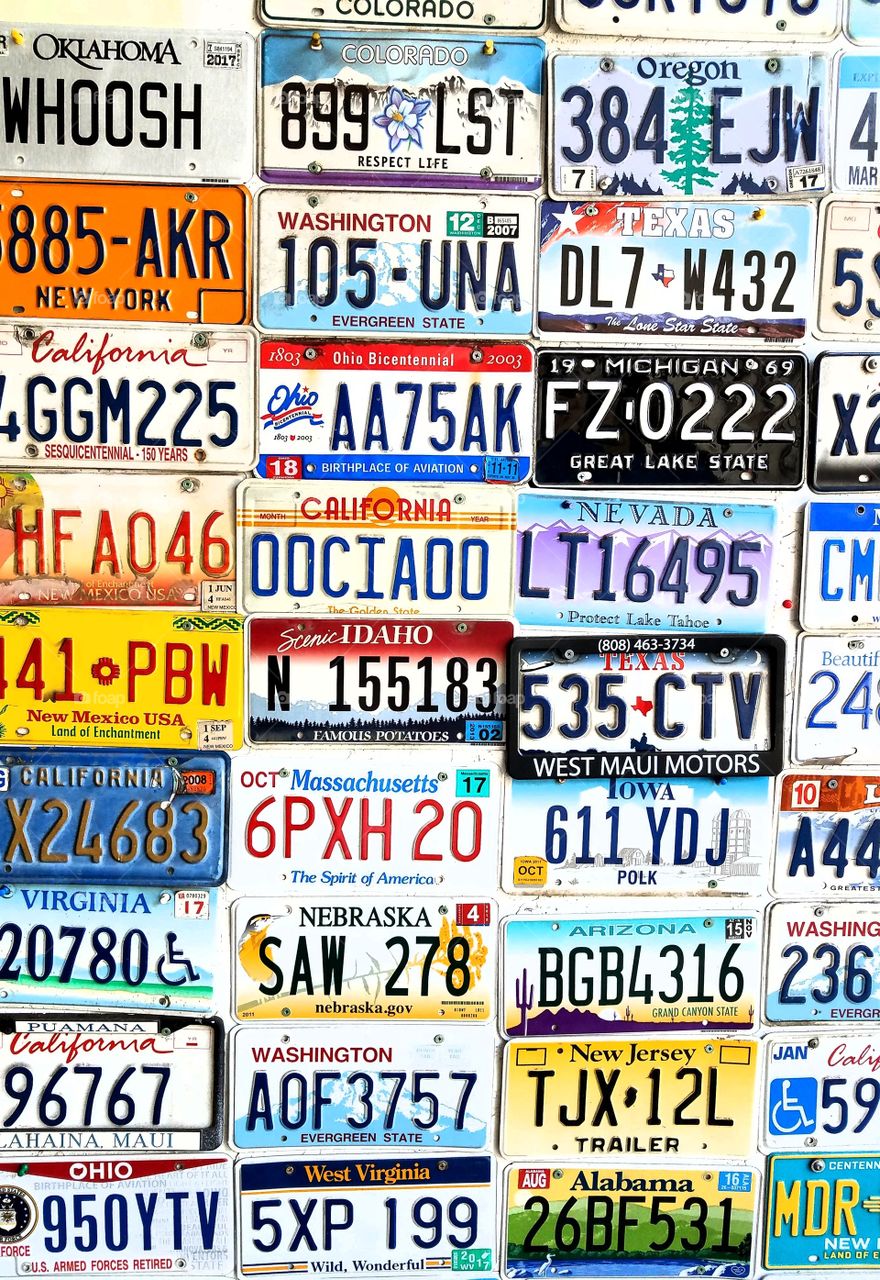 License plate art