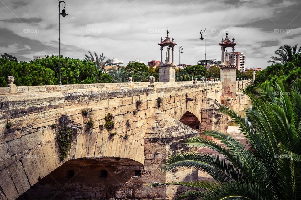 View of ancient bridge