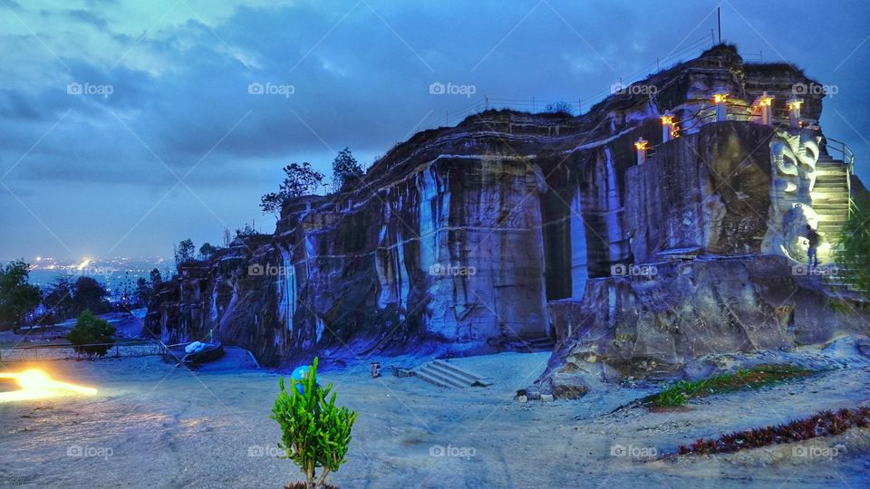 brecci cliff in yogyakarta indonesia