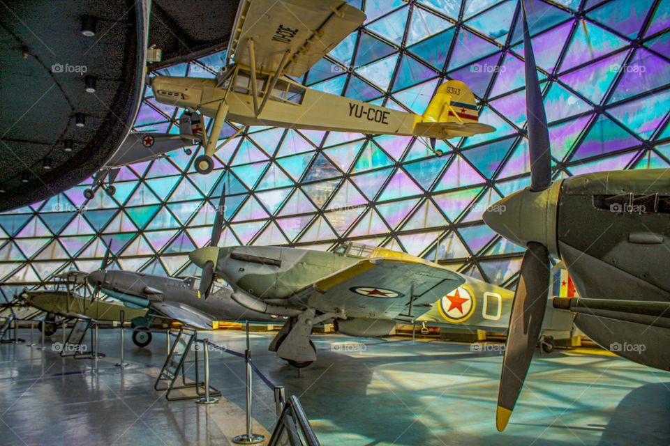 Airplanes in the museum of Aviacion at Belgrade city