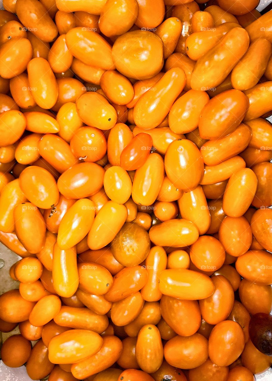 cherry tomatoes at a fruit market