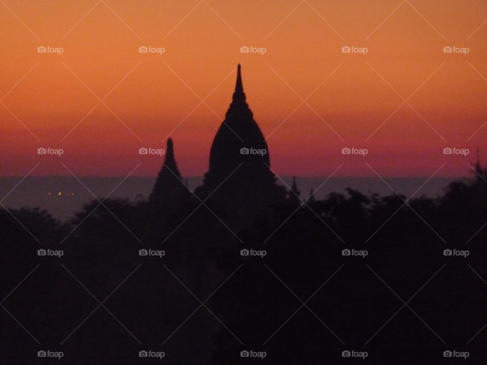 Sunset Time in Bagan, Myanmar