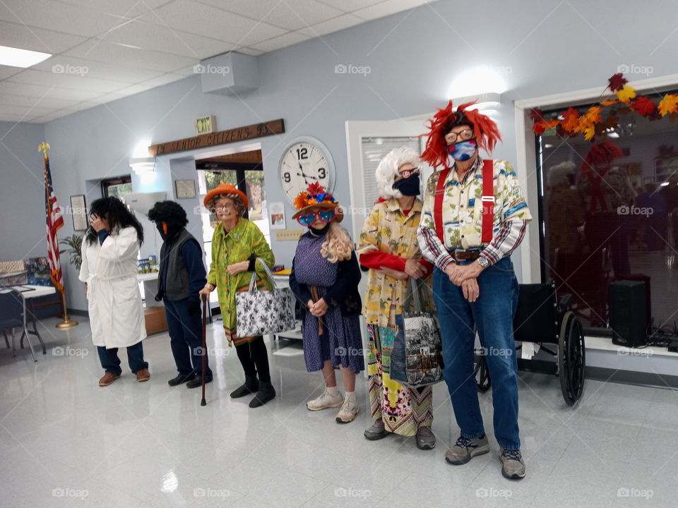 line up for the holloween contest, and the winner is? I think they're all winners!