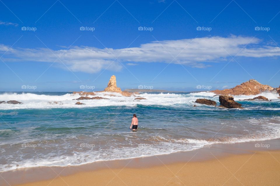 Swimming on menorca Balearics 