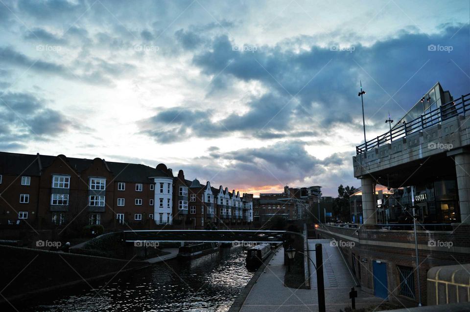 night in Birmingham, England