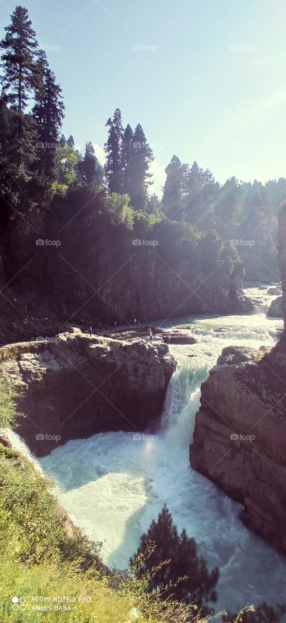 Aharbhal  Warerfall in outskirts of Shopian Town in Kashmir Valley