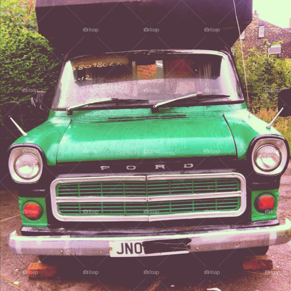 green vintage camper retro by mbambino