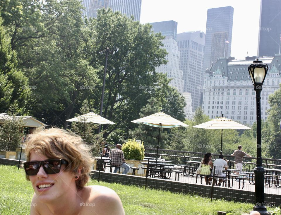 Fun in the sun in the big busy city NYC