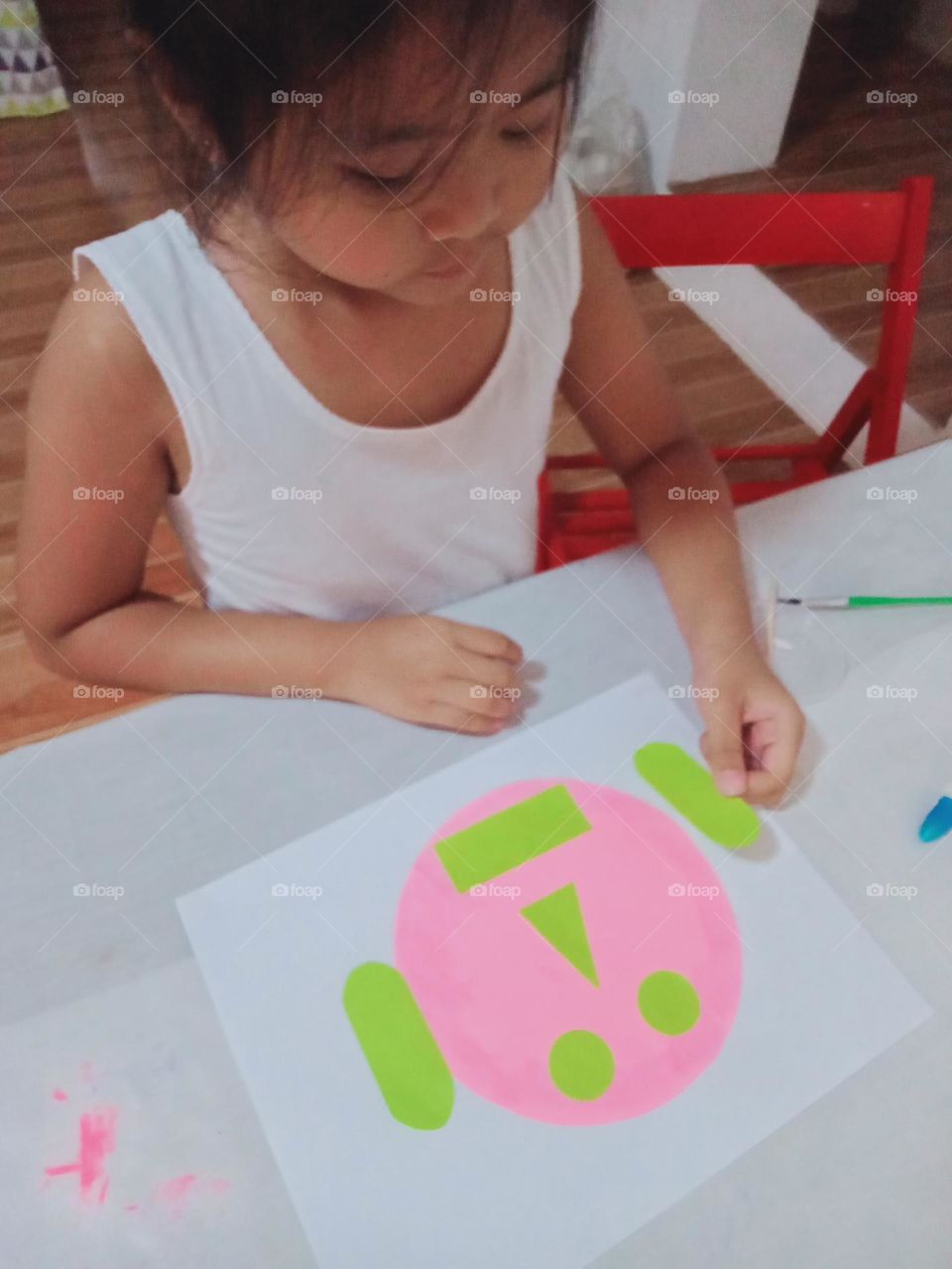 Arts with paper & portrait emotion