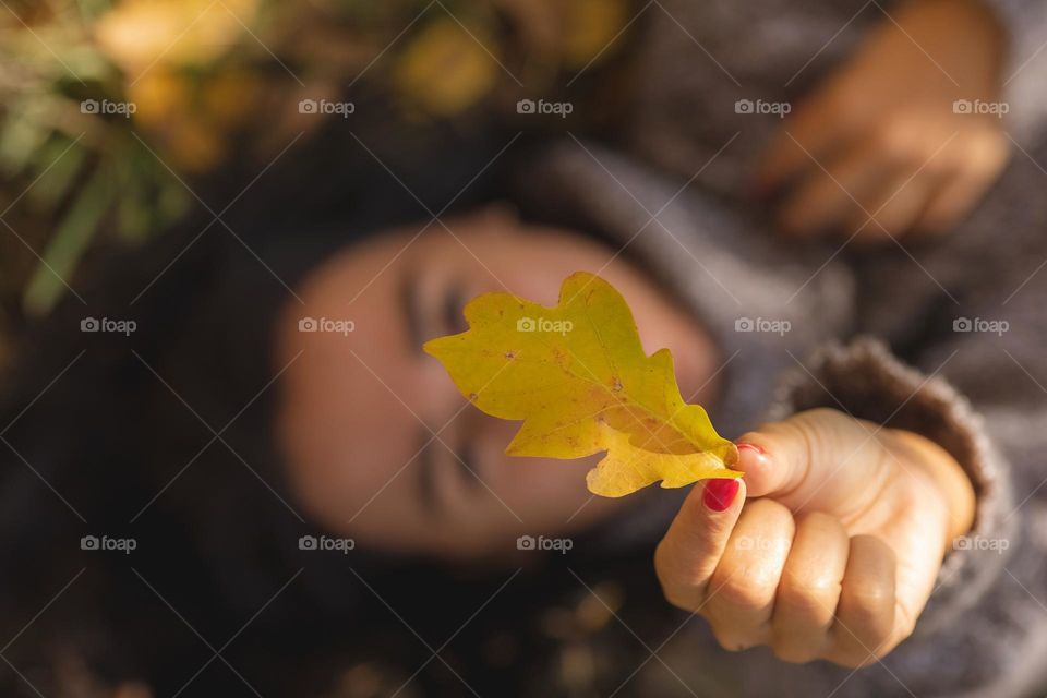 Autumn mood, beautiful girl 