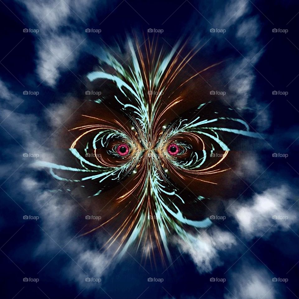 Psychedelic owl abstract vivid and one of a kind.