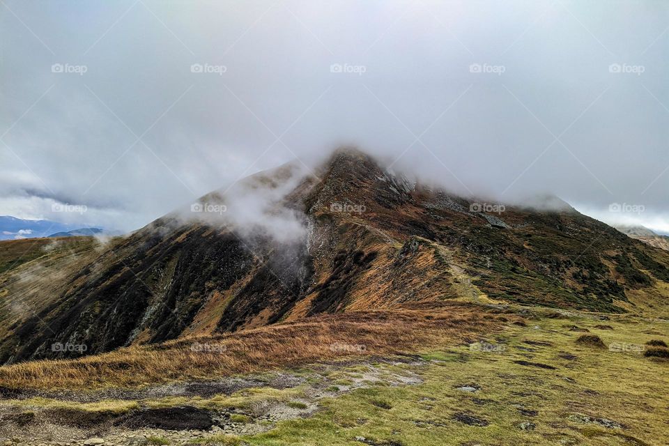 Goverla. The highest mountain of the Ukrainian Carpathians with a height of 2061 meters.