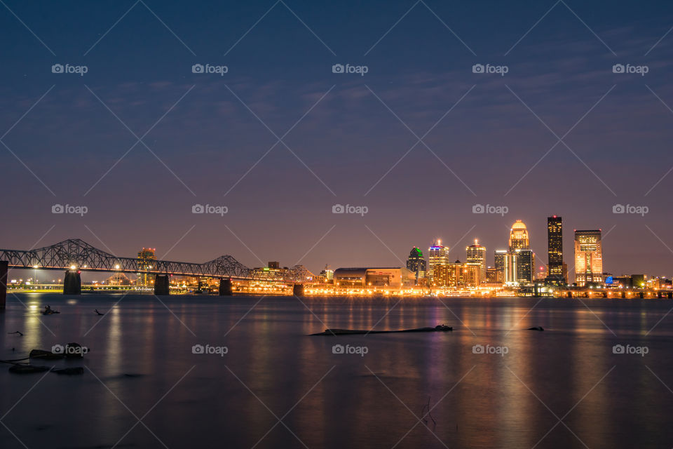 Louisville Kentucky Skyline at Night