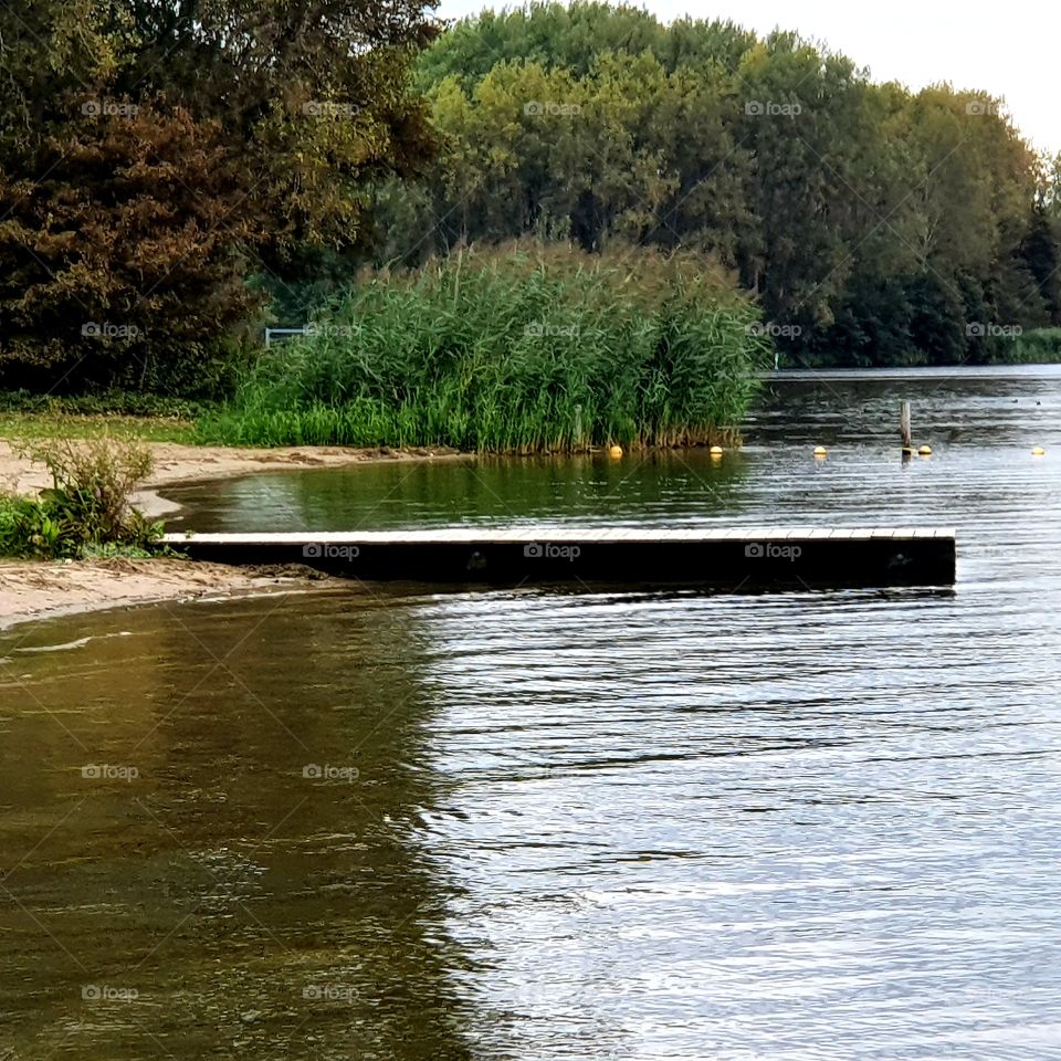 Jetty, recreation area the crab plate. In the Netherlands.