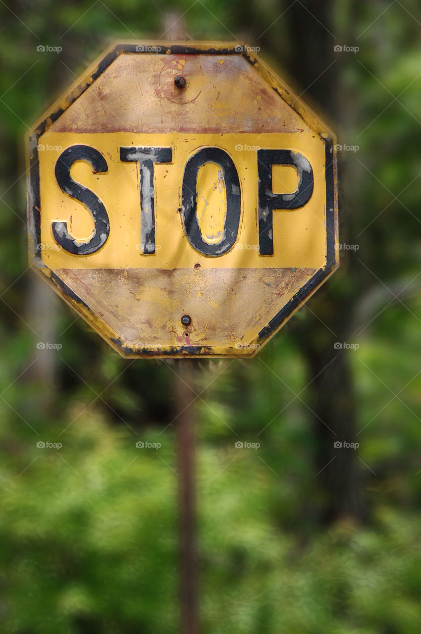 yellow sign classic traffic by refocusphoto