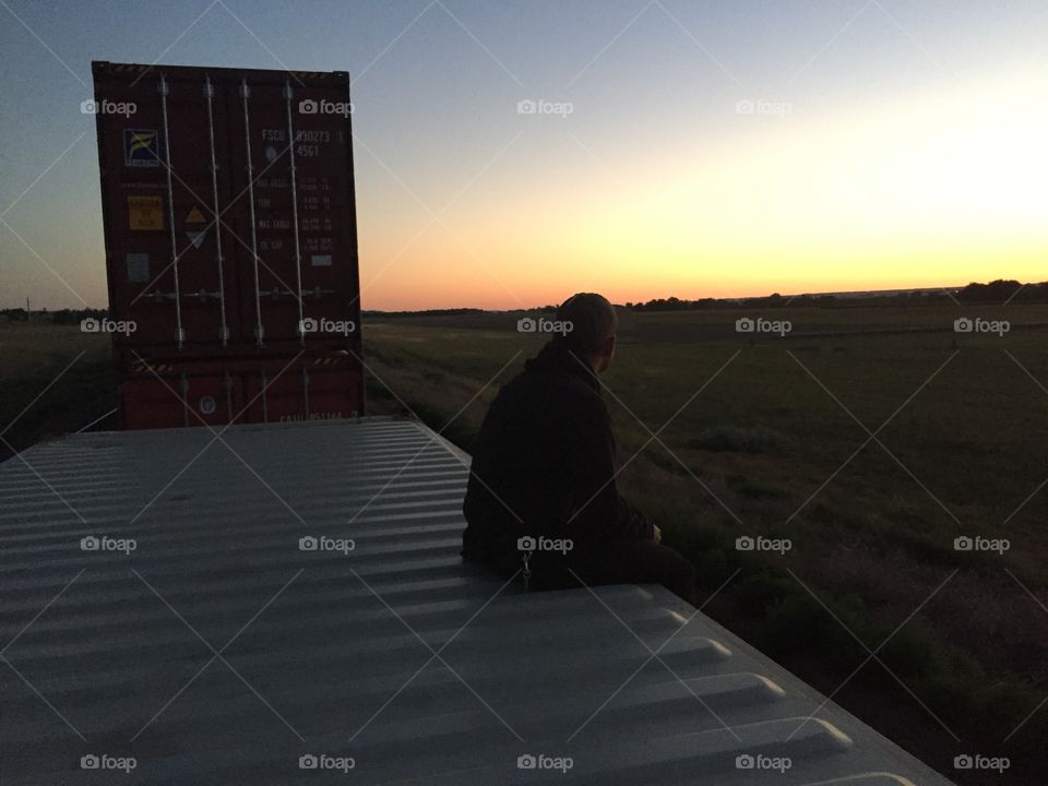 Landscape, People, Sunset, Road, Light