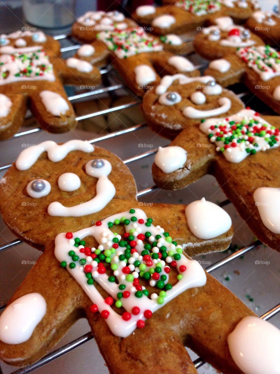 Gingerbread men Christmas cookies.
