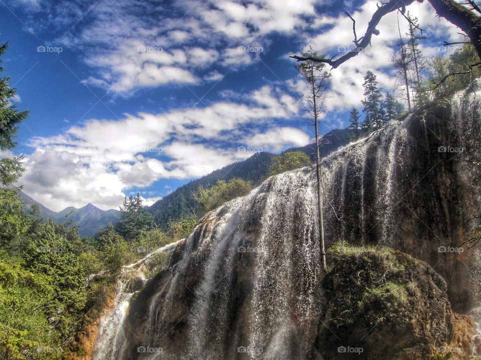 Waterfall in the mountain 