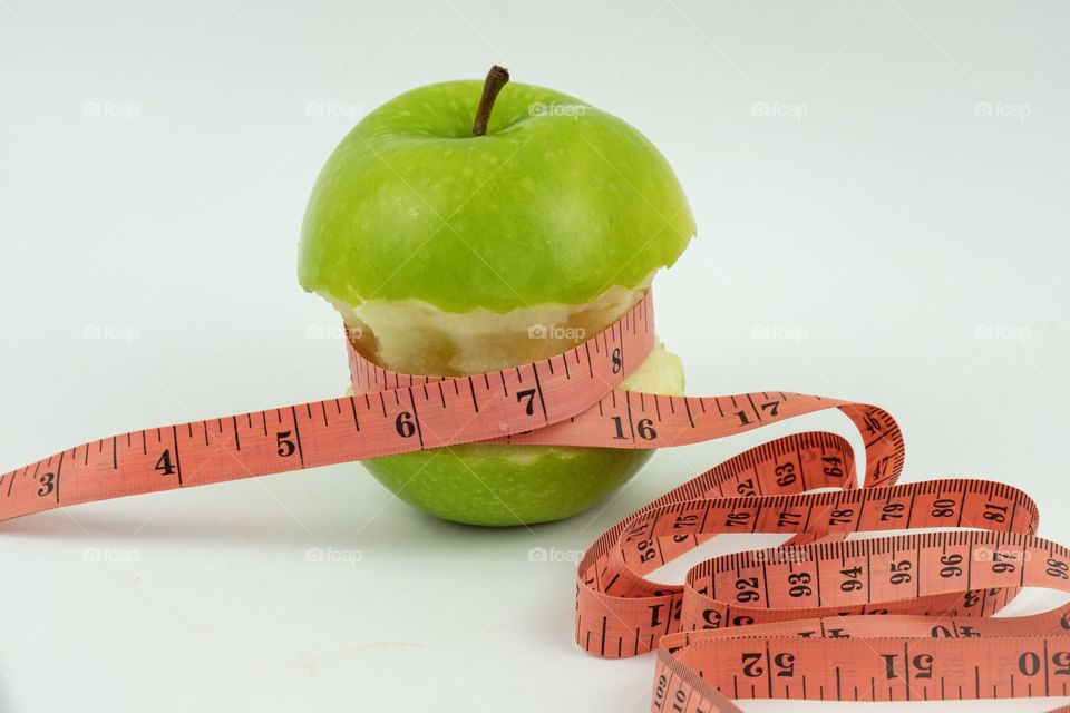 Natural diet food , diet fruit , green apple