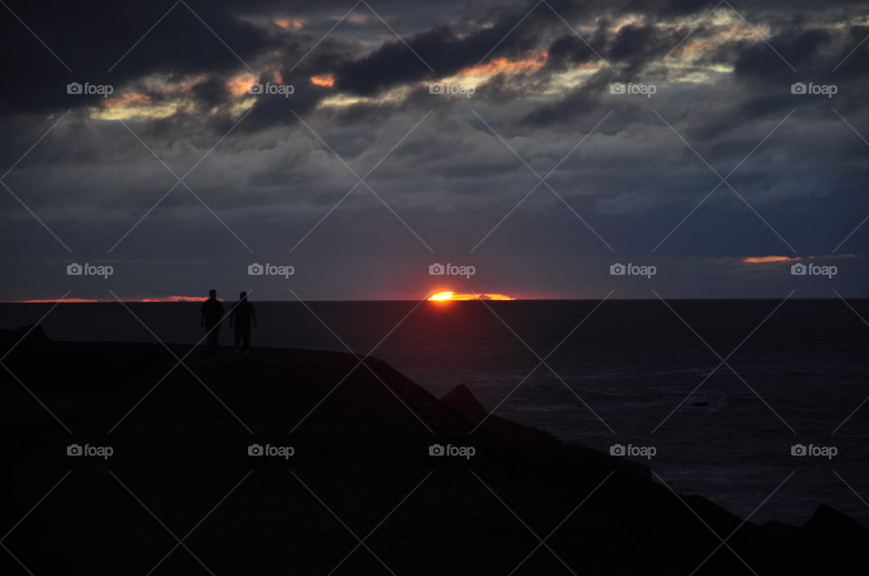 Sunset, Water, Dawn, Sea, Beach