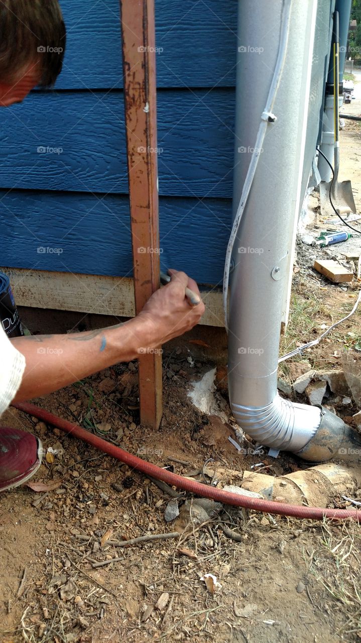 finishing up with the painting of the house