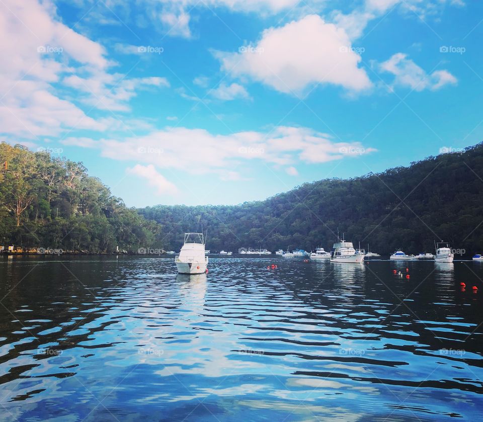 Boats on the water at Bobbin Head