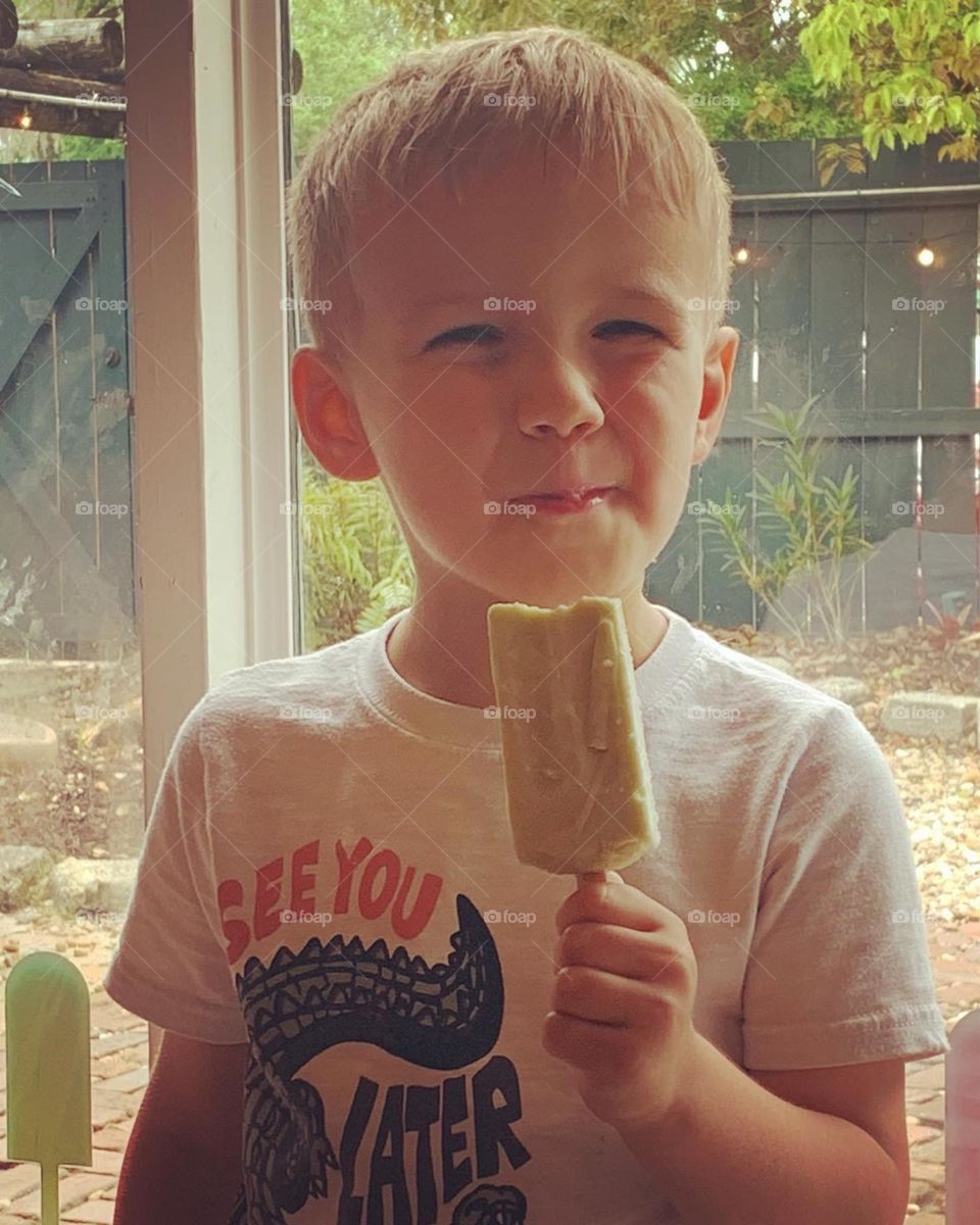 The first taste of a popsicle that is cold, sweet and just simply refreshing. As the small is processes all these things 