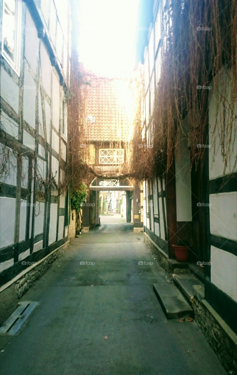 Alley in the german city