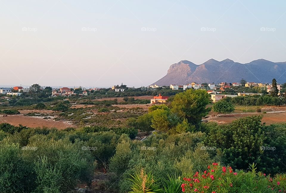 Landscape view over north west Crete