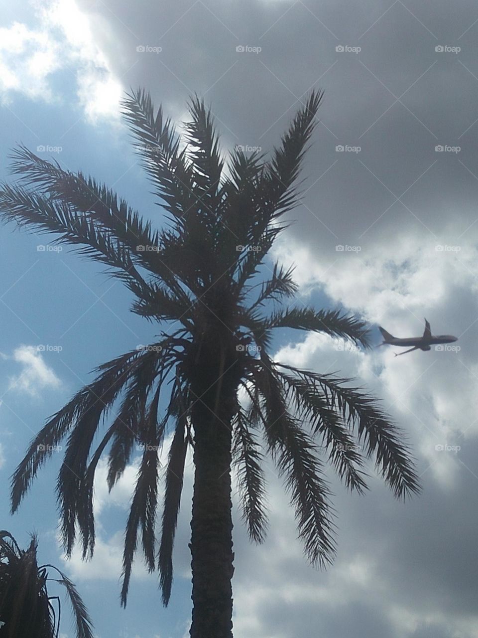 Beautiful airplane flying behind an airplane.