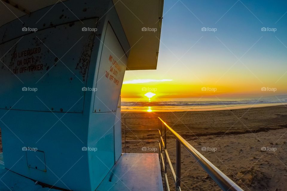 california beach sunset
