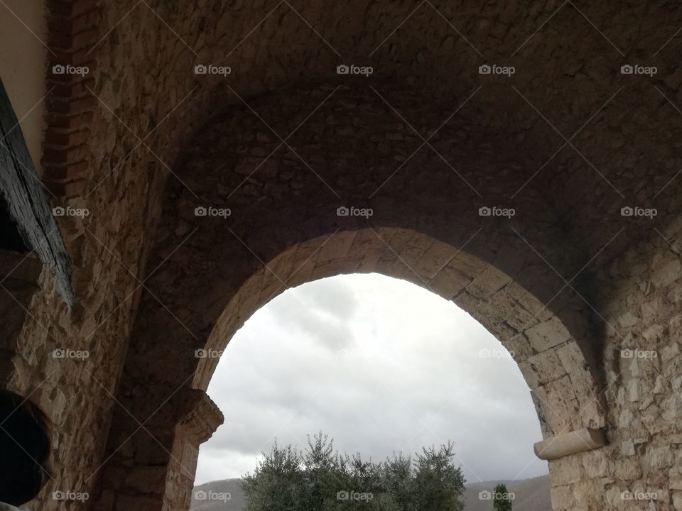 A view from inside the arc