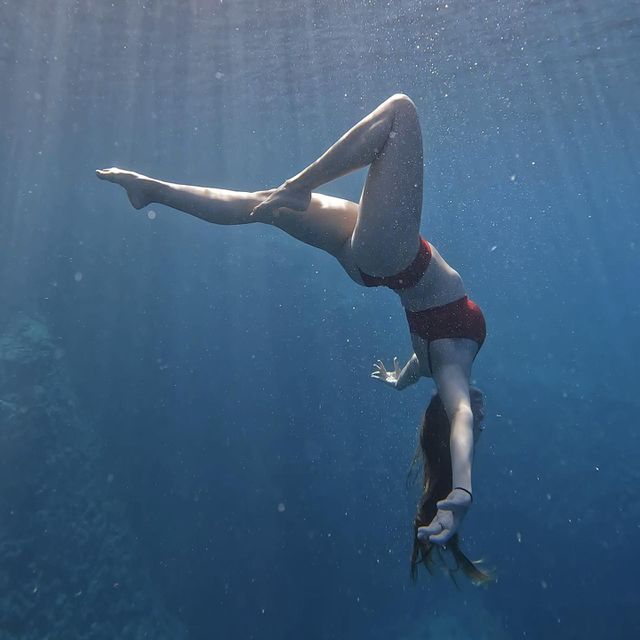 Swimming girl