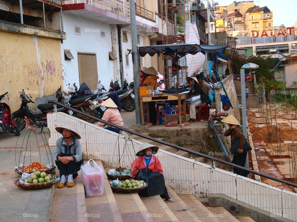 The streets of Dalat in Vietnam