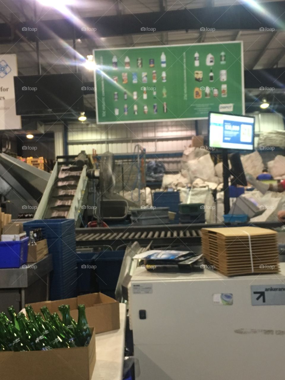 Recycling cans and bottles 