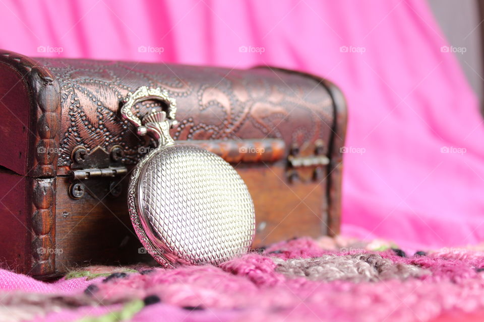 treasure chest and pocket watch