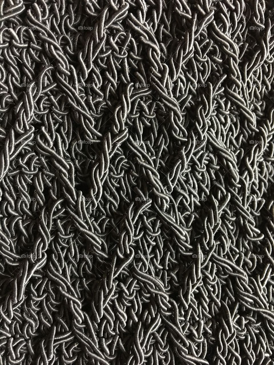 Pewter gray crocheted design