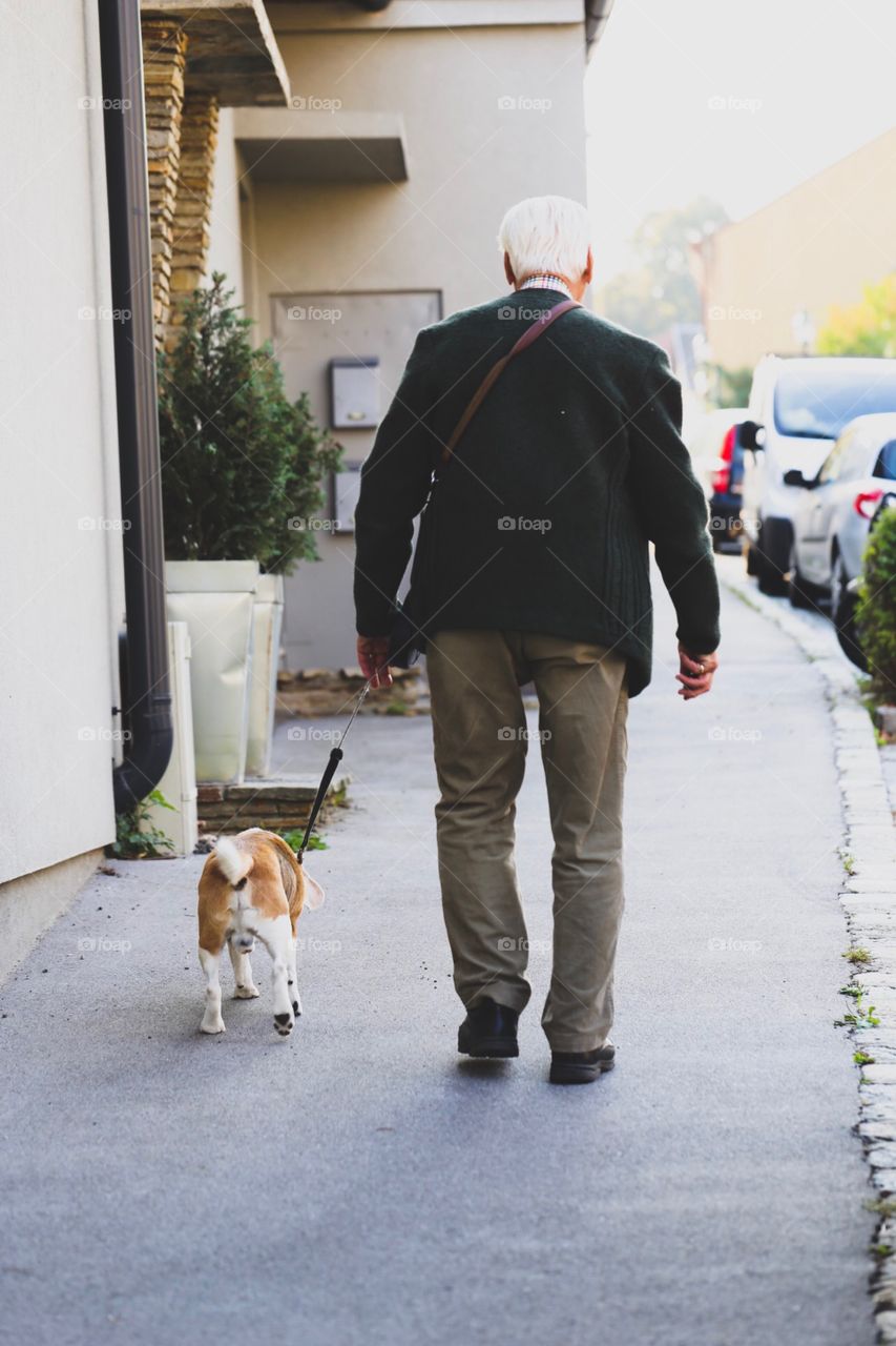 Old man with his best friend 