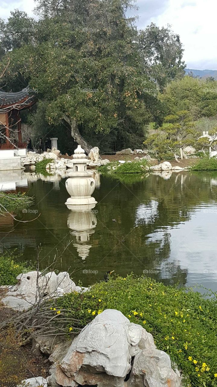 Chinese pond sculptures