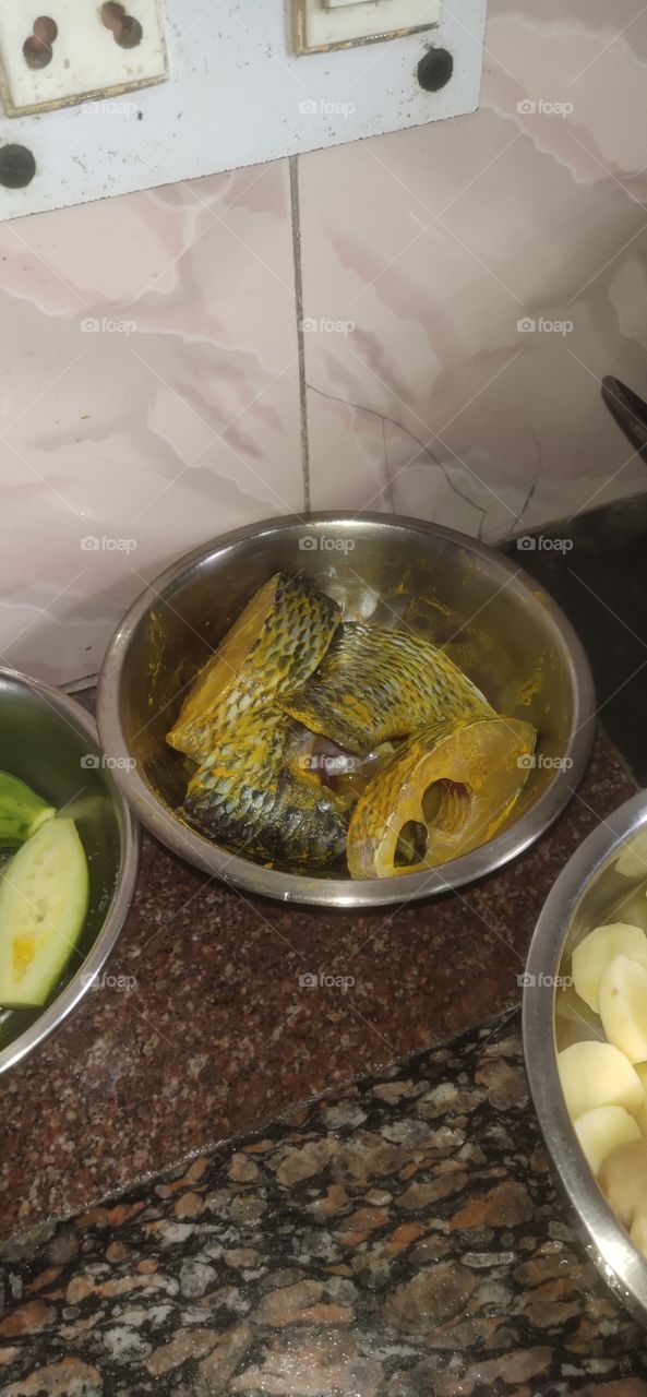 Flesh fish marinated for cooking