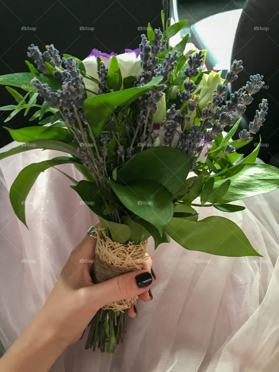 Handmade bouquet with lavender 