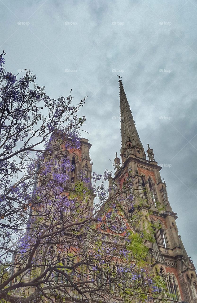 church from above. old and beautiful church