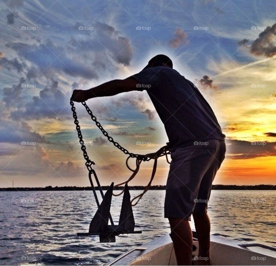 Angler getting ready