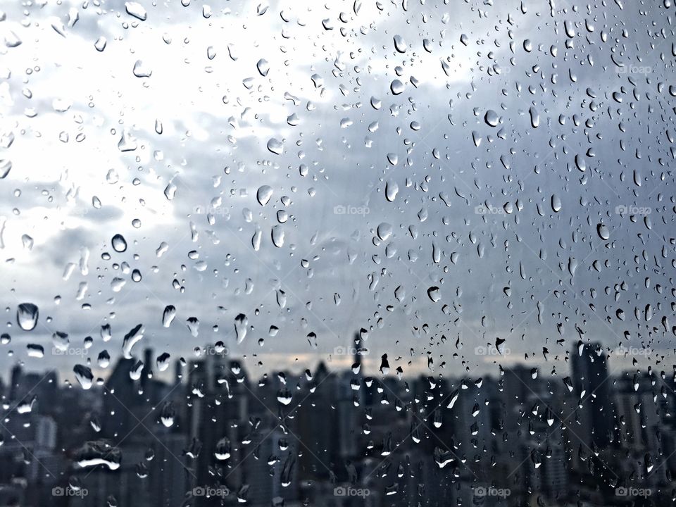 Rain drop on window