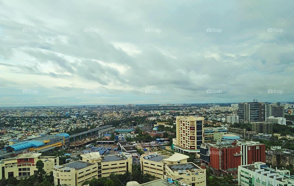 view from city from above