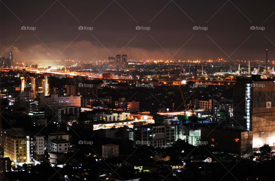 city light town night by supong
