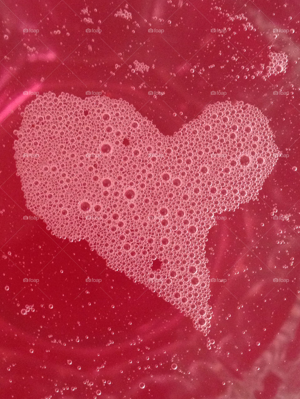 red heart love bubbles by ev77