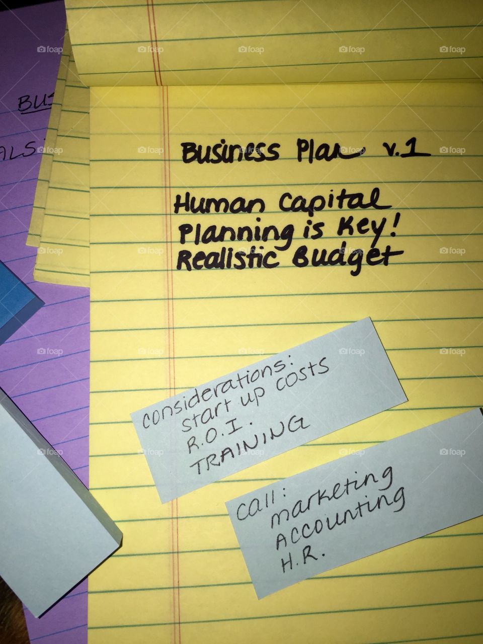 Business planning - list of things to consider