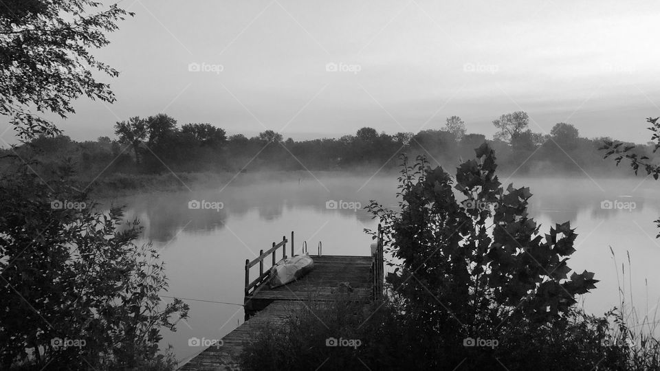 Misty Morning at Holiday Lake