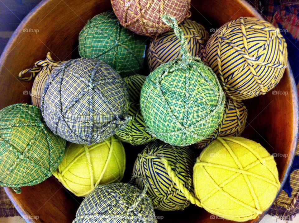 Fabric Balls in a bowl